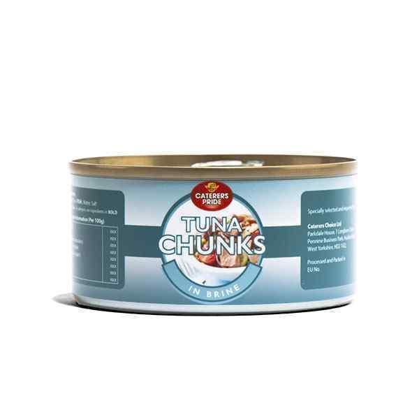 SMALL TUNA CHUNKS ( BRINE ) 24x185gm CATERERS PRIDE