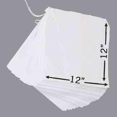 WHITE SULPHITE TAKEAWAY BAGS 12x12"  1x500