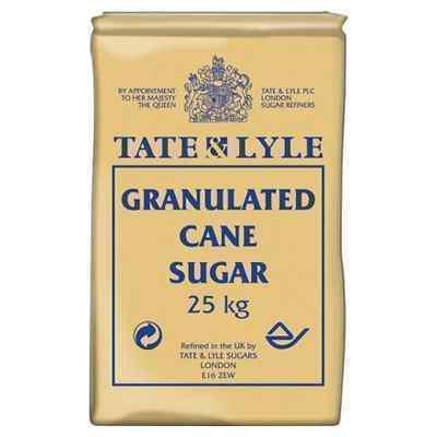 TATE & LYLE GRAN. PAPER SACK SUGAR 25Kg