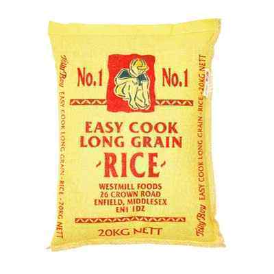 TOLLY BOY EASY COOK RICE 20 KG