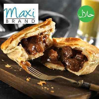 MAXI HALAL WRP STEAK & KIDNEY PIE 12X235g SILVER LABEL