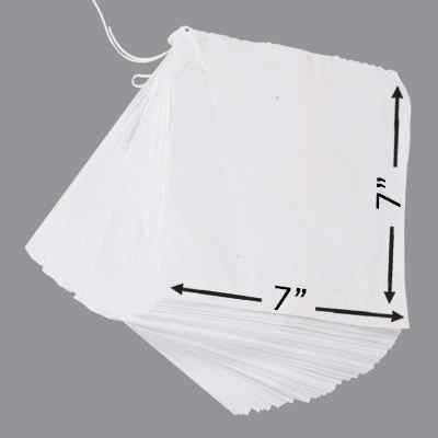 WHITE SULPHITE TAKEAWAY BAGS 7x7"  1x1000 (178x178mm)
